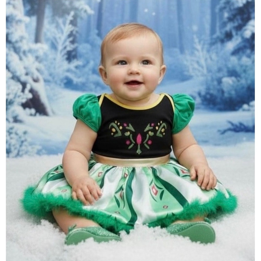 NEW Disney Frozen Anna Princess Costume Bodysuit Tutu Dress Size 3-6M